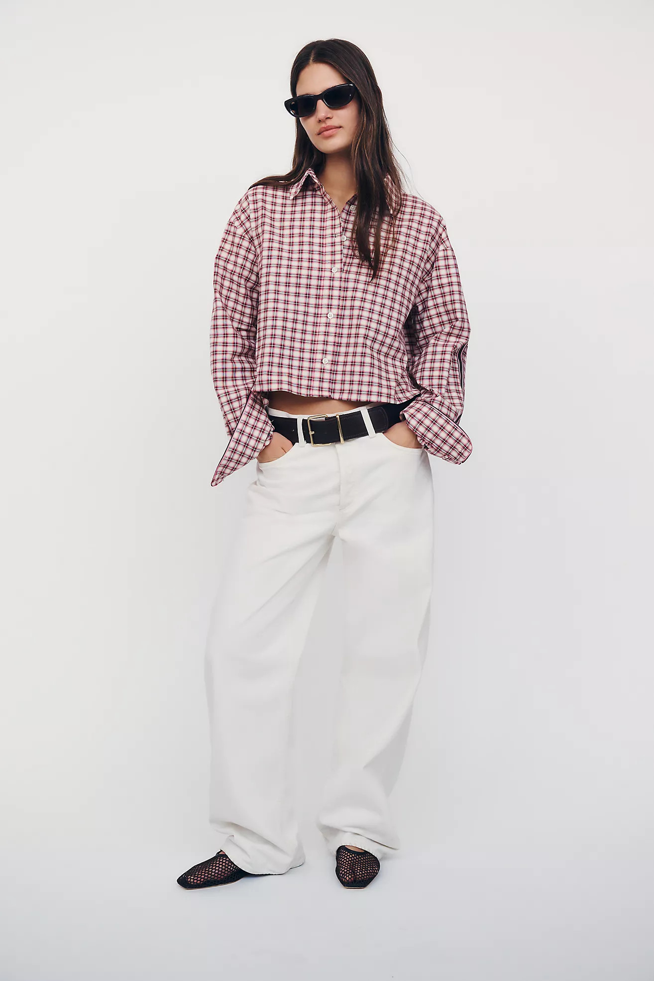 Maeve Cropped Buttondown Shirt | Anthropologie (US)