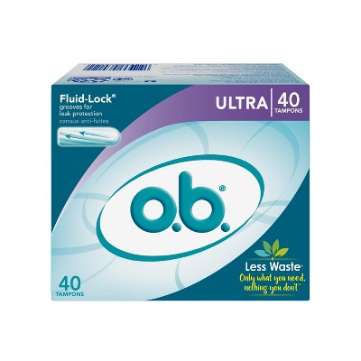o.b. Non-Applicator Ultra Absorbency Tampons - Unscented - 40ct | Target