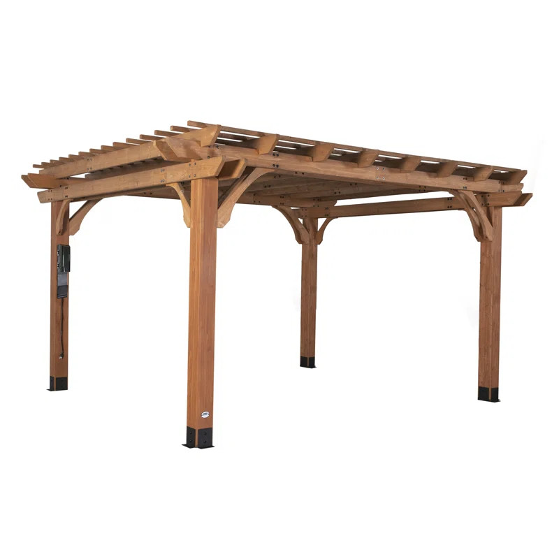 Backyard Discovery Beaumont 14 x 12 All Cedar Wooden Pergola | Wayfair North America