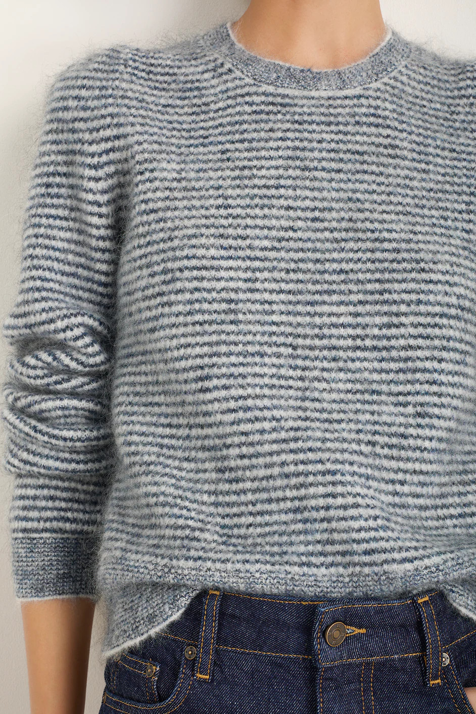 Phoebe Jumper - Midnight/Ivory Stripe | WYSE London