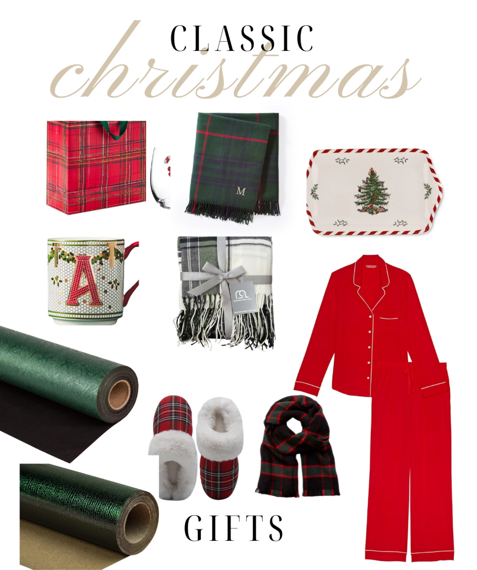 A classic red & green Christmas theme - gifts for everyone! Plaid slippers, red pajamas, blankets, mugs, wrapping paper & more 

#LTKGiftGuide #LTKSeasonal #LTKHoliday