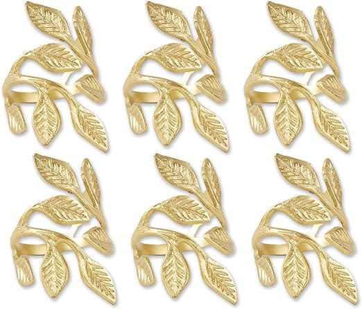 DII Christmas Thanksgiving Holiday Tabletop Décor Collection Decorative Napkin Ring Holder Set, ... | Amazon (US)