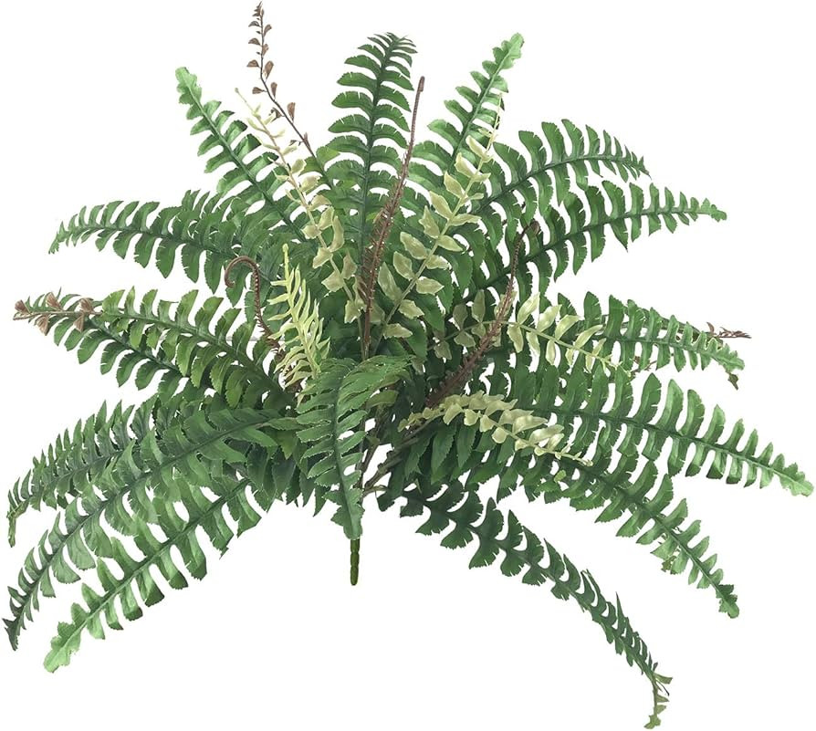 Artificial Shrubs Artificial Boston Fern Plants Greenery Bushes Flower for House Office Garden In... | Amazon (US)