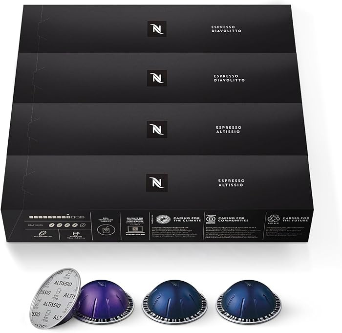 Nespresso Capsules Vertuo, Espresso Bold Variety Pack, Medium and Dark Roast Coffee, 40-Count Esp... | Amazon (US)