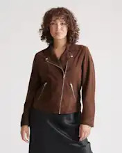 100% Suede Motorcycle Jacket | Quince