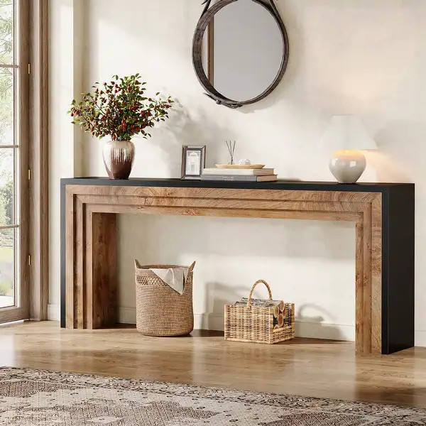 70.9 Inches Long Farmhouse Console Table for Entryway Hallway | Bed Bath & Beyond