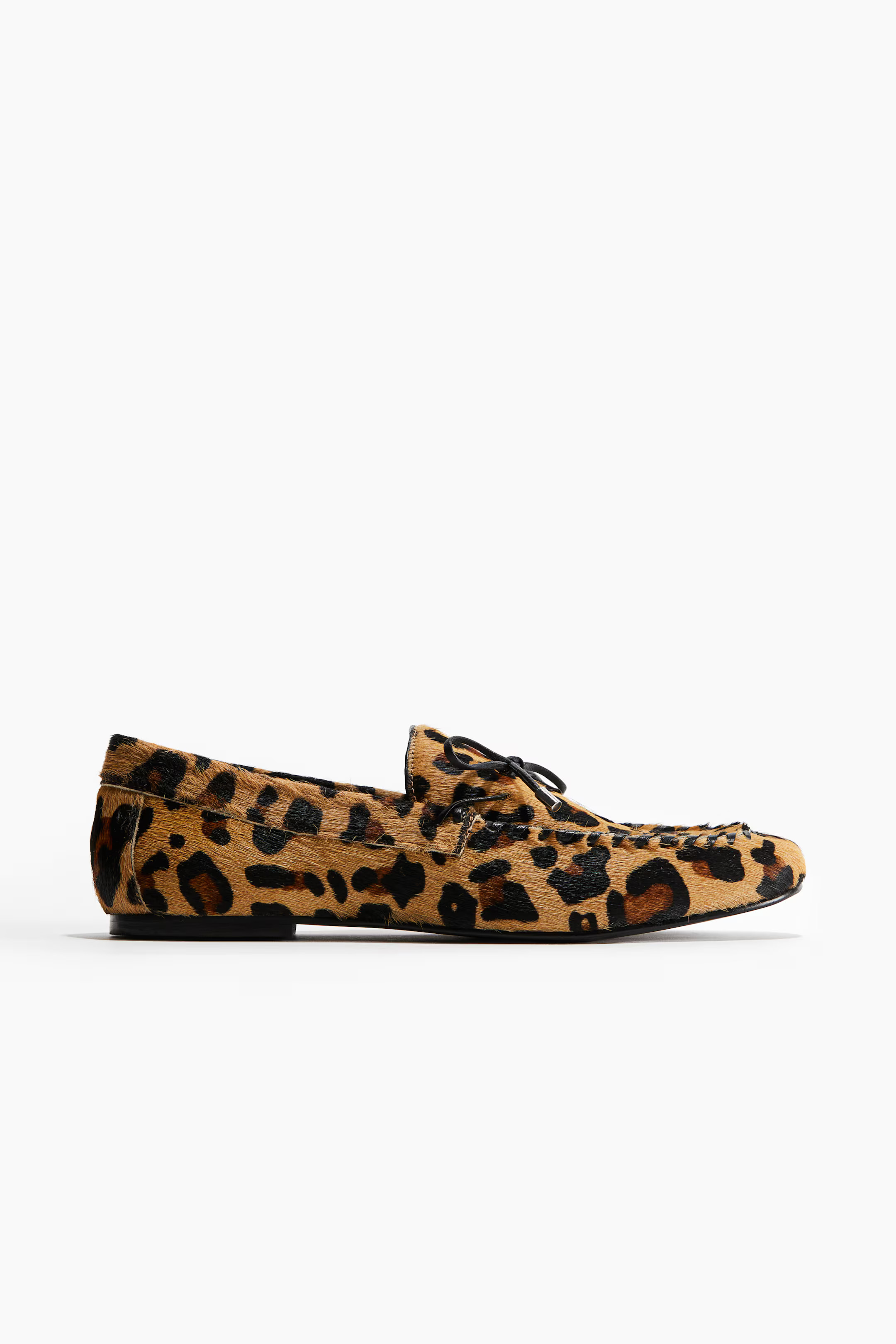 Leather loafers - Beige/Leopard print - Ladies | H&M GB | H&M (UK, MY, IN, SG, PH, TW, HK)
