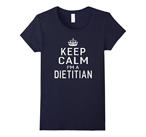 Womens Keep Calm I'm A Dietitian Men's Women's Gifts T-shirt Medium Navy | Amazon (US)