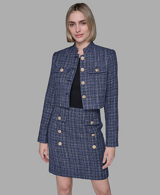 Women's Muti Textured Tweed Jacket | Macy's
