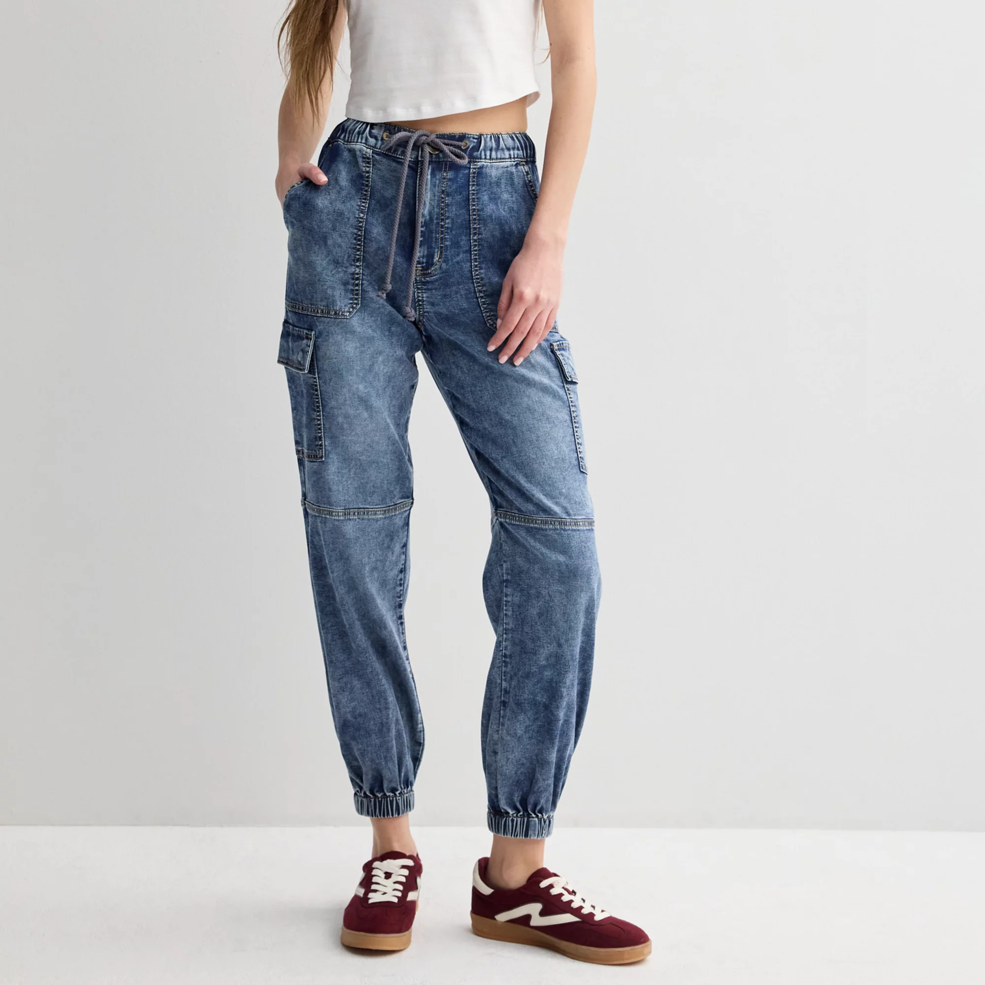 Juniors' SO® High Rise Cargo Joggers | Kohl's