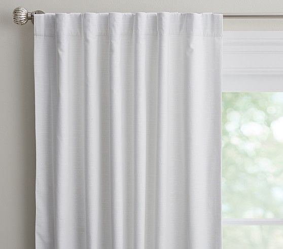 Evelyn Linen Blackout Curtain Panel | Pottery Barn Kids