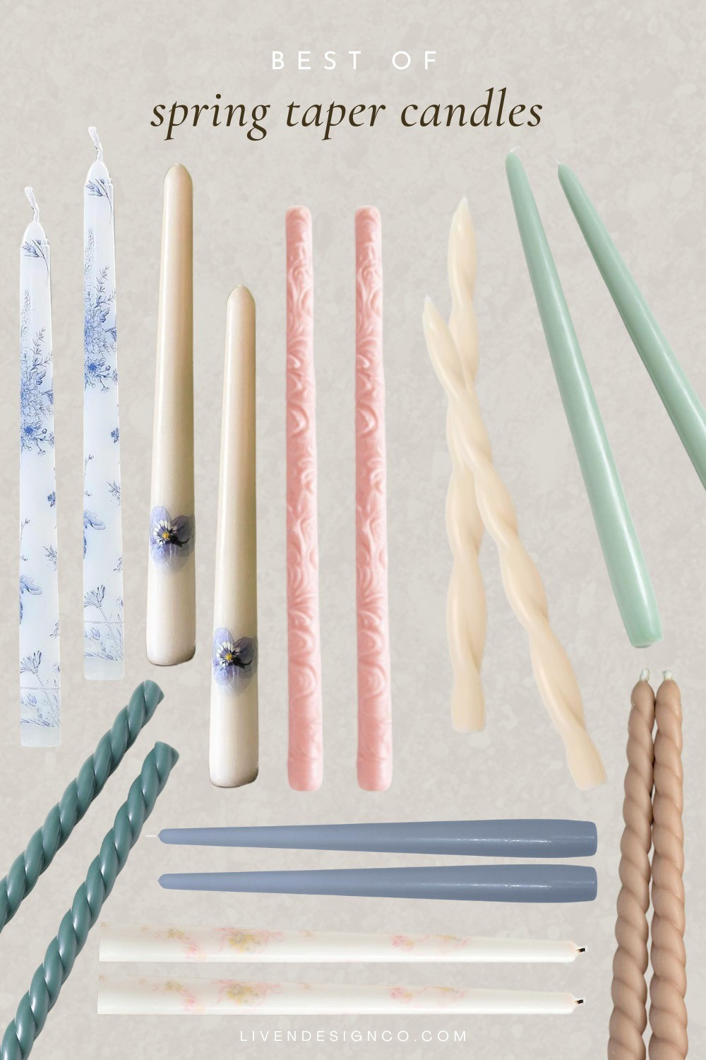 Spring decor. Spring taper candles. Twisted candles. Ribbed candles. Colored candles. Floral candles 

#LTKSeasonal #LTKHome #LTKSaleAlert