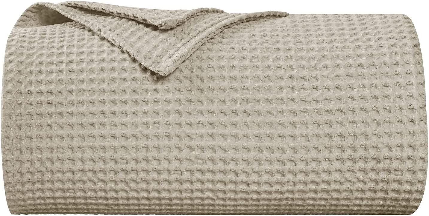 PHF 100% Cotton Waffle Weave Blanket King Size 104" x 90"-Summer Blanket Lightweight Soft Breatha... | Amazon (US)