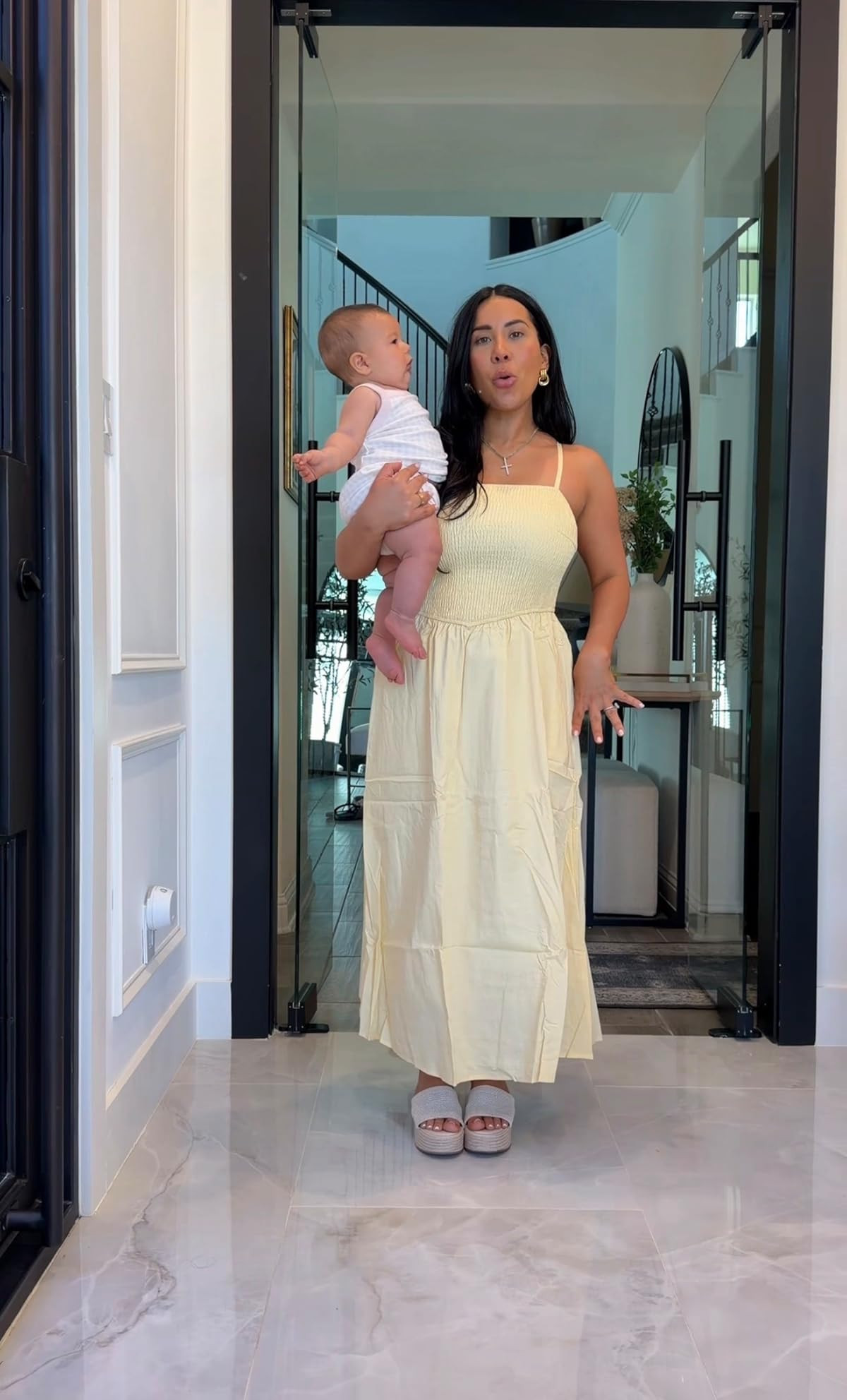 PRETTYGARDEN Women's Smocked Maxi Dresses 2026 Summer Sundress Casual Spaghetti Strap Swing A Line Long Flowy Beach Dress | Amazon (US)