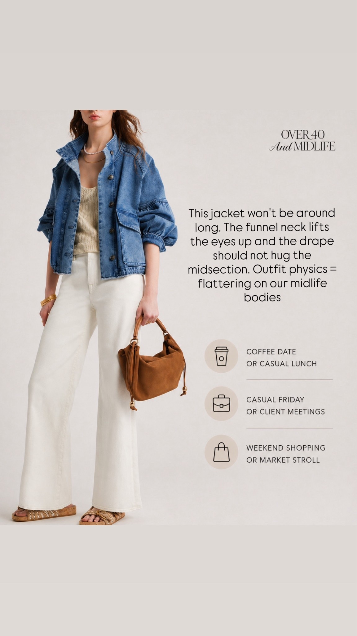  ✨Tap the bell, save and ❤️ for over 40 fashion, midlife style, midsize fashion and luxury looks for less. 

This jacket won't last long....

👑"Helping you look good, feel good!" - Lindsey Denver


Follow my LTK @Over40andmidlife on the @shop.LTK app to view this post and get my exclusive app-only content!

#liketkit #LTKMidsize #LTKOver40 #LTKSaleAlert
@shop.ltk
https://liketk.it/6aiZh