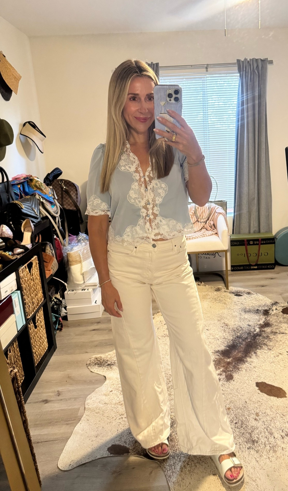 Love this blouse so much that I bought it in another color ! Also these jeans are amazing and so flattering but I would size down !

#LTKdayinmylife #LTKOver40 #LTKootd