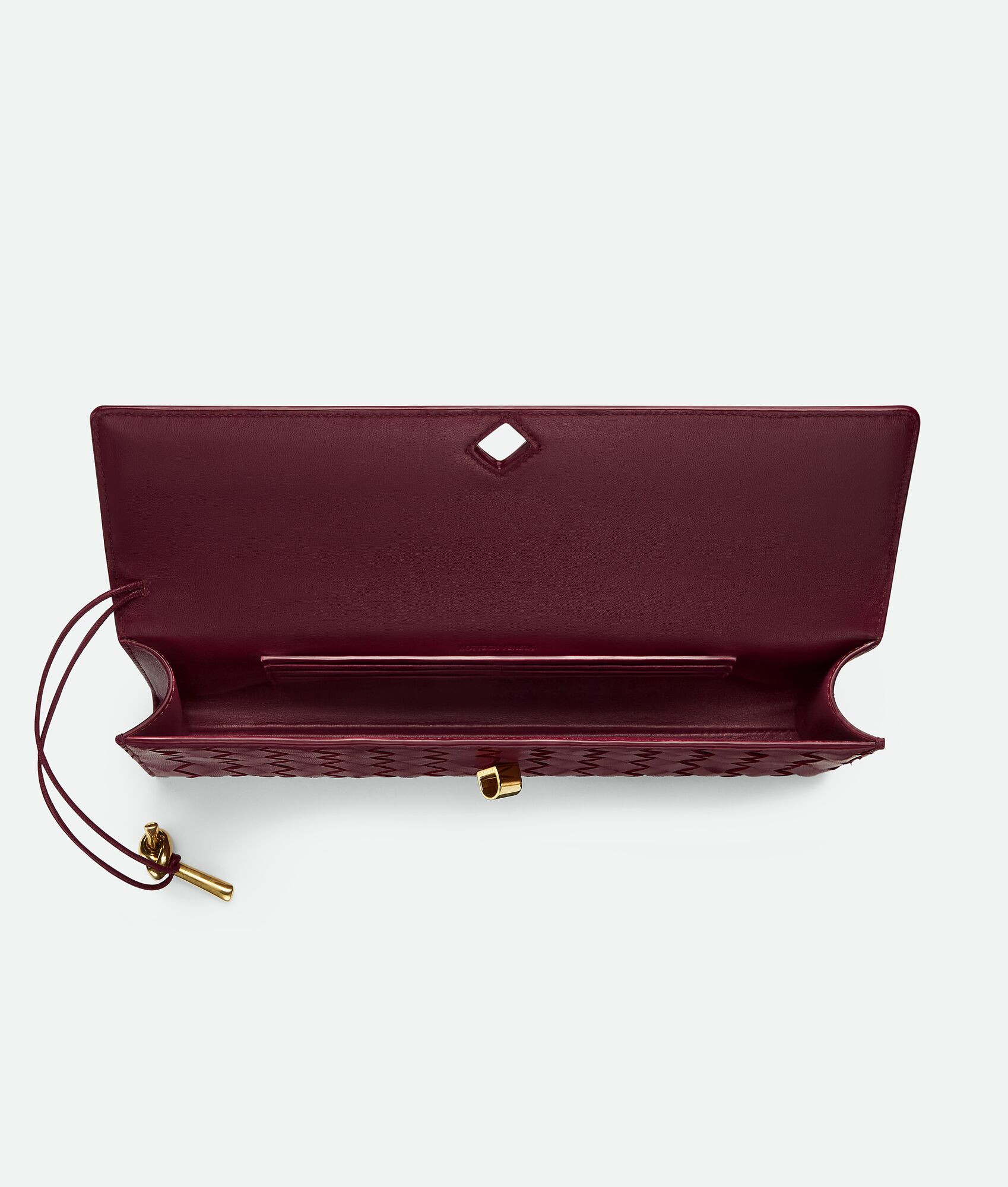 Bottega Veneta® Women's Andiamo Clutch in Barolo. Shop online now. | Bottega Veneta