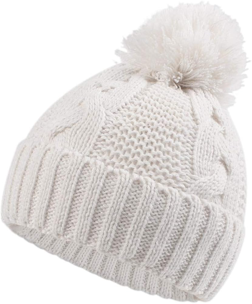 JANGANNSA Winter Knit Baby Hat Twist Warm Beanie for Boys Girls Infant Toddler Baby Beanie with P... | Amazon (US)