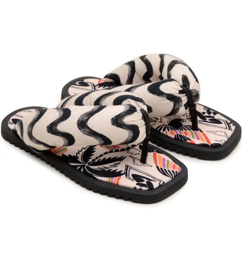 FARM Rio Stripe Puffy Flip Flop | Nordstrom | Nordstrom