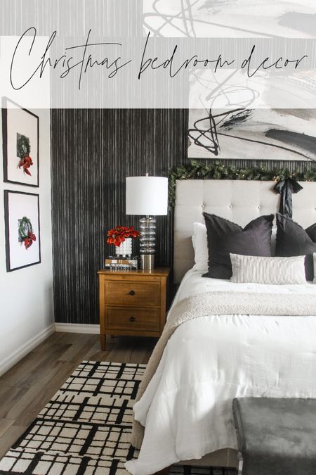 Holiday decor in the bedroom // easy wats to decorate your bedroom for Christmas 

#LTKhome #LTKunder100 #LTKHoliday