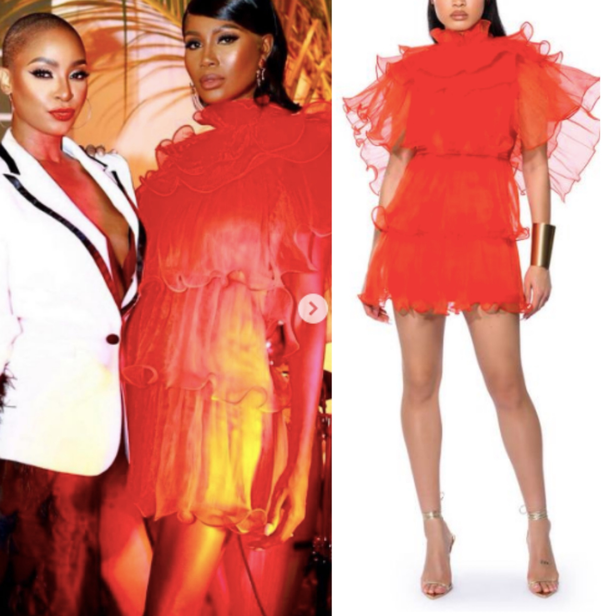 Kiki Barth’s Red Tulle Tiered Ruffle Dress 📸 = @guerdydesigns