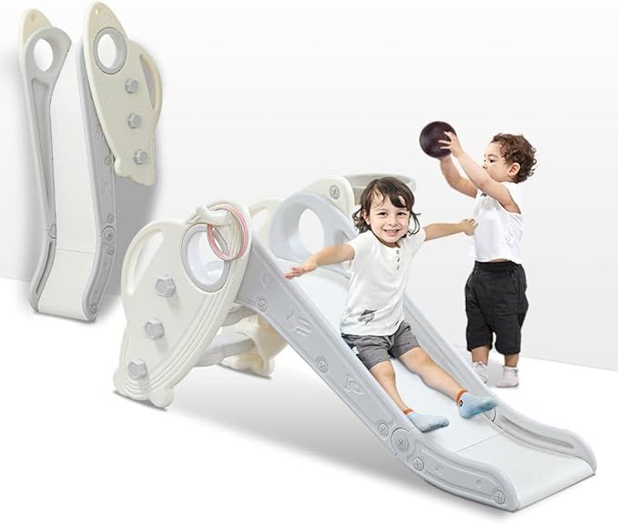 Onasti Kids Slide for Toddlers Age 1-3 Indoor Baby Plastic Slide Outdoor Climber Freestanding Pla... | Amazon (US)