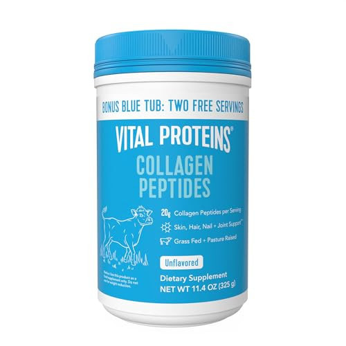 Vital Proteins Collagen Peptides Powder - Supports Hair, Nail, Skin, Joint Health, Unflavored, Zero Sugar, 11.4oz | Amazon (US)