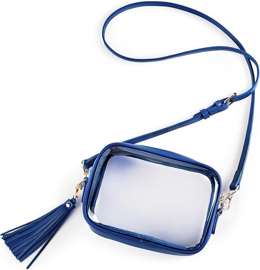 Yarnic Clear Bag Stadium Approved, PVC Transparent Crossbody Purse Small Clear Crossbody Bag with... | Amazon (US)