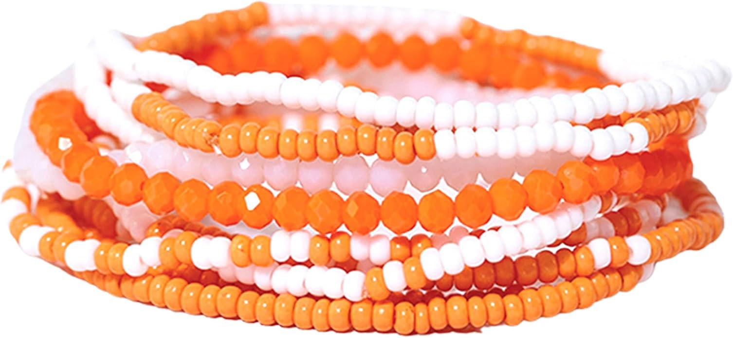 INK + ALLOY Game Day Bracelet Stacks, Beaded Bracelets for Football Gameday Outfits, Handmade Jew... | Amazon (US)