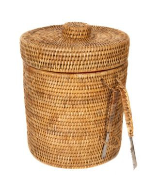 Artifacts Trading Company Rattan Ice Bucket With Tongs | Macy's