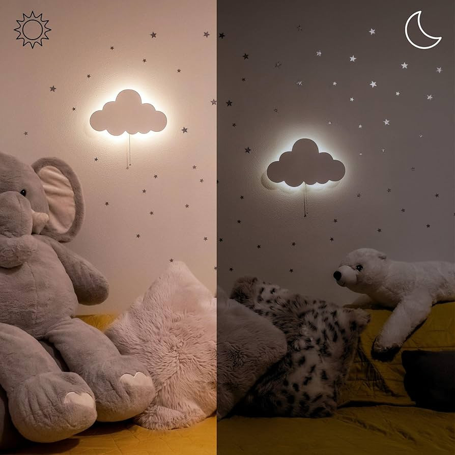 Amazon.com: Cloud Light - Floating Cloud Wall Lamp For Nursery | Cute Floating Cloud Lamp For Kid... | Amazon (US)