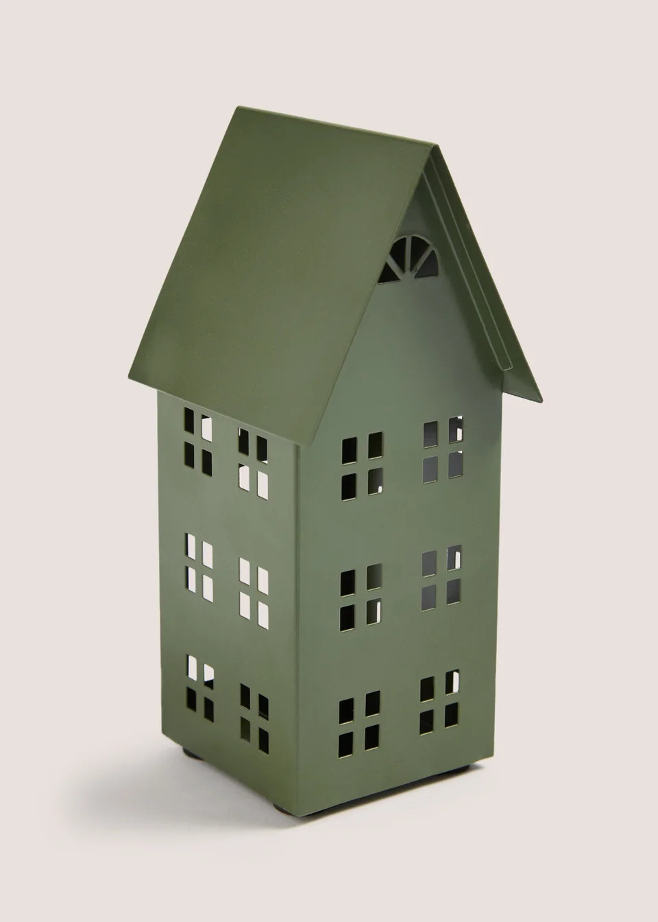 Green Medium House Lantern (8cm x 9cm x 18cm) | Matalan (UK)