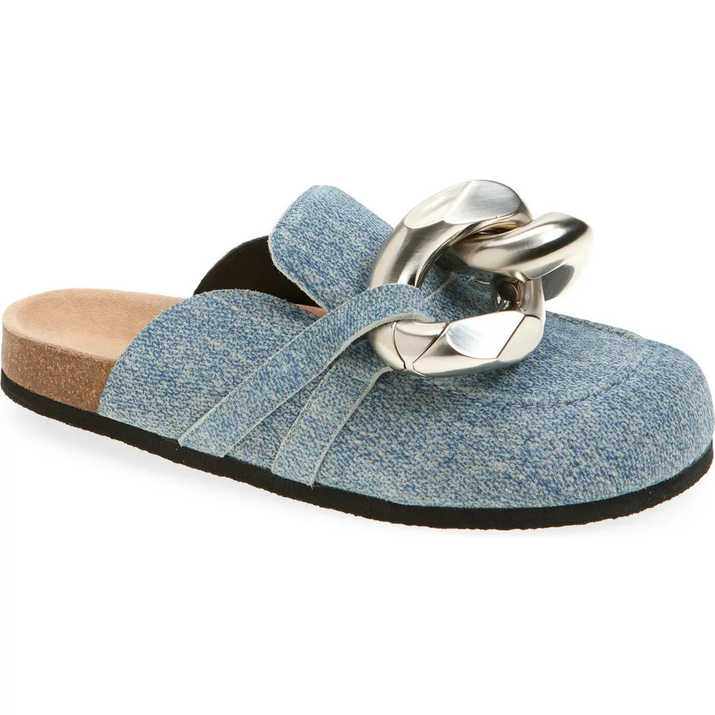 JW Anderson Chain Detail Loafer Mule in Blue at Nordstrom, Size 7Us | Nordstrom
