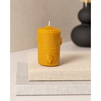 Christmas Beeswax Candle - Natural Handcrafted Rope Design Holiday Gift | Etsy (US)