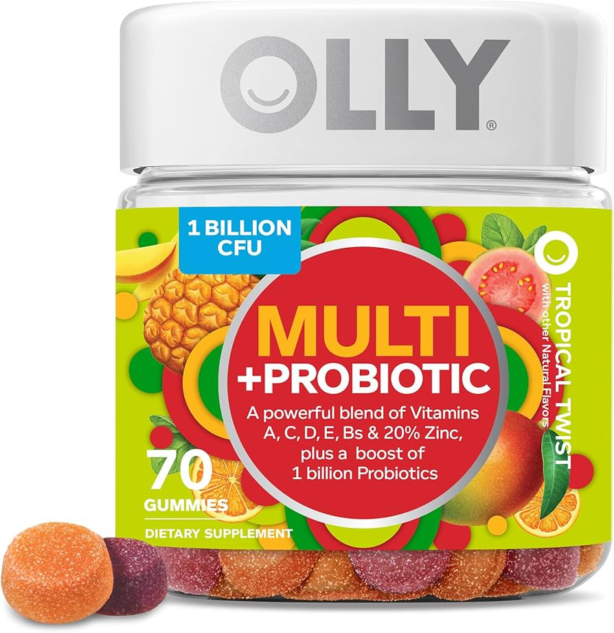 Olly Multi + Probiotic Adult Multivitamin Gummy, 1 Billion CFUs, Digestive and Immune Support Che... | Amazon (US)
