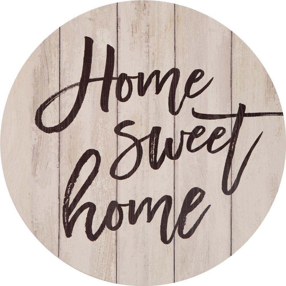 P Graham Dunn Home Sweet Home Oversized Washed White Wood Wall Decor | The Home Depot