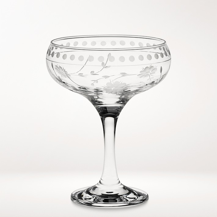 Vintage Etched Coupe Glasses | Williams-Sonoma