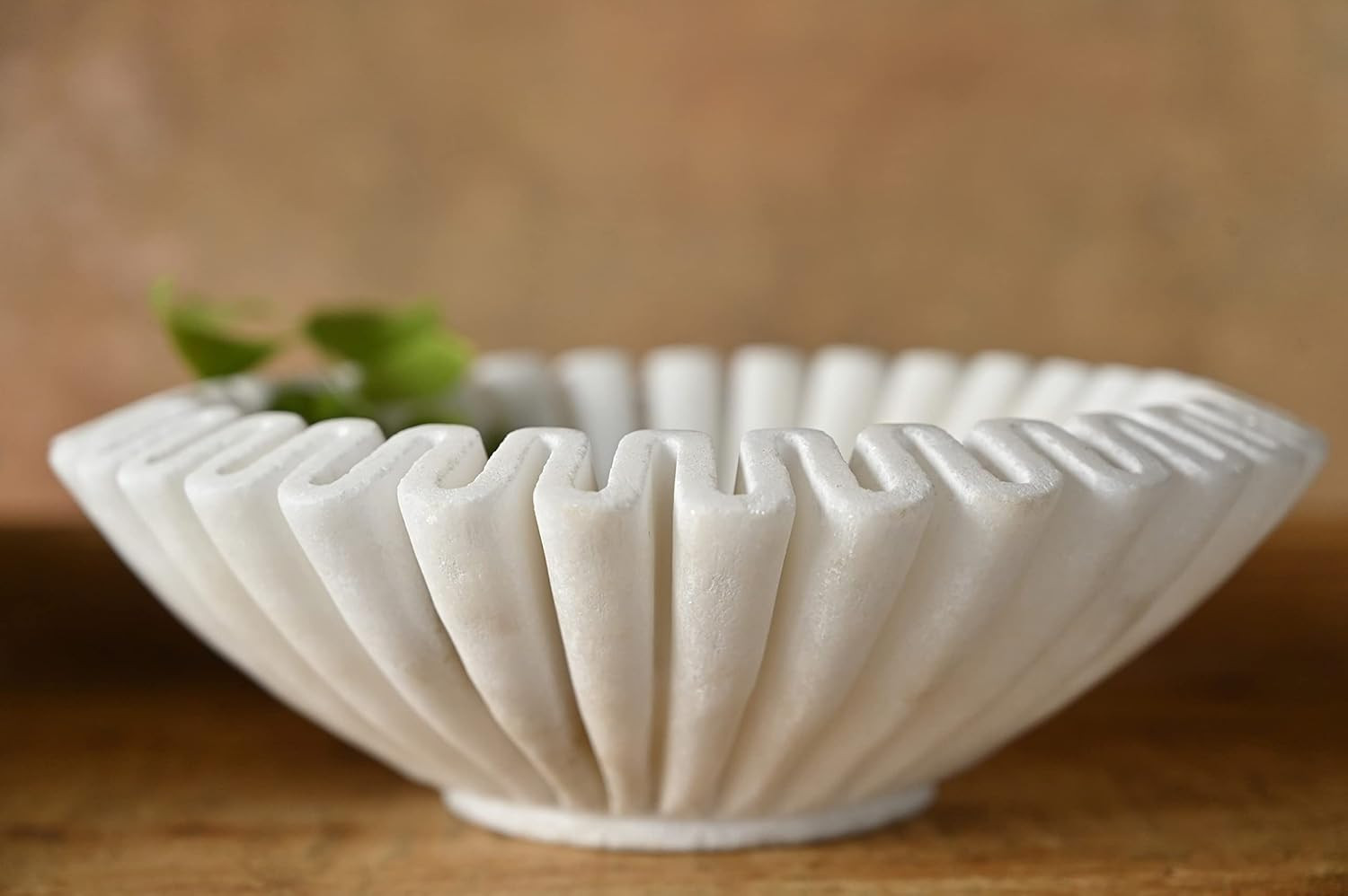 Marble ruffled bowl (Large), White | Amazon (US)