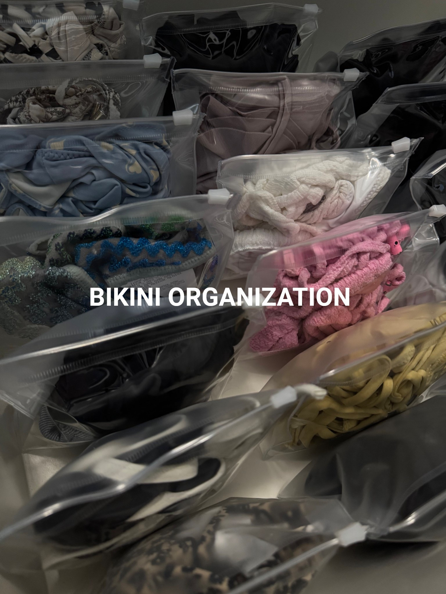 The best organization hack #organization #bikini #swimsuit #organize