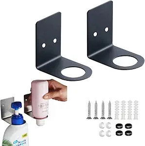 BiJun Soap Bottle Dispenser Holder,Wall Mounted Pump Hand Stand Hanging Jar Hanger Rack Shampoo S... | Amazon (US)