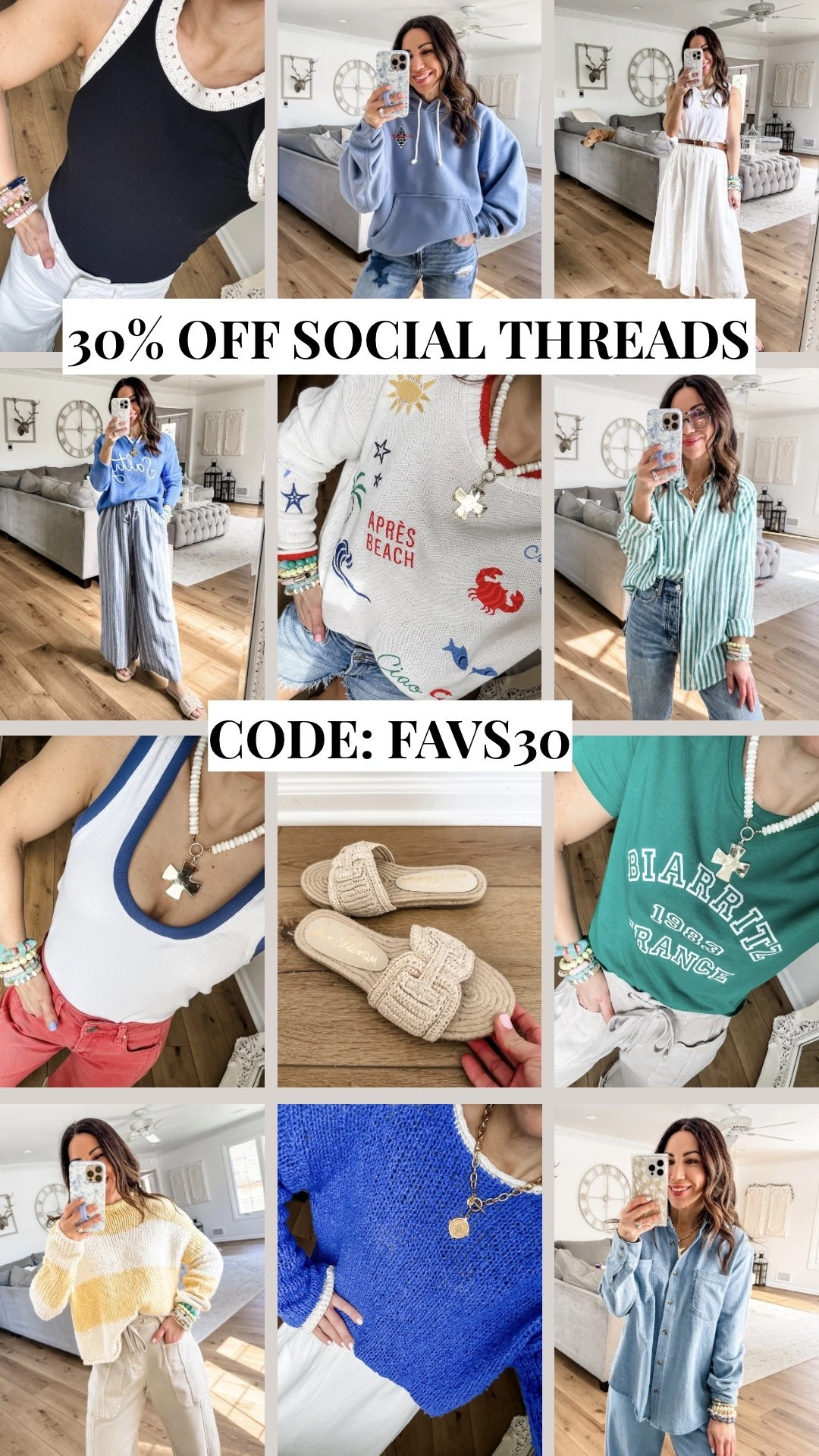 Code FAVS30. 30% off at Social Threads for their summer favorites sale.

#LTKSaleAlert #LTKOver40