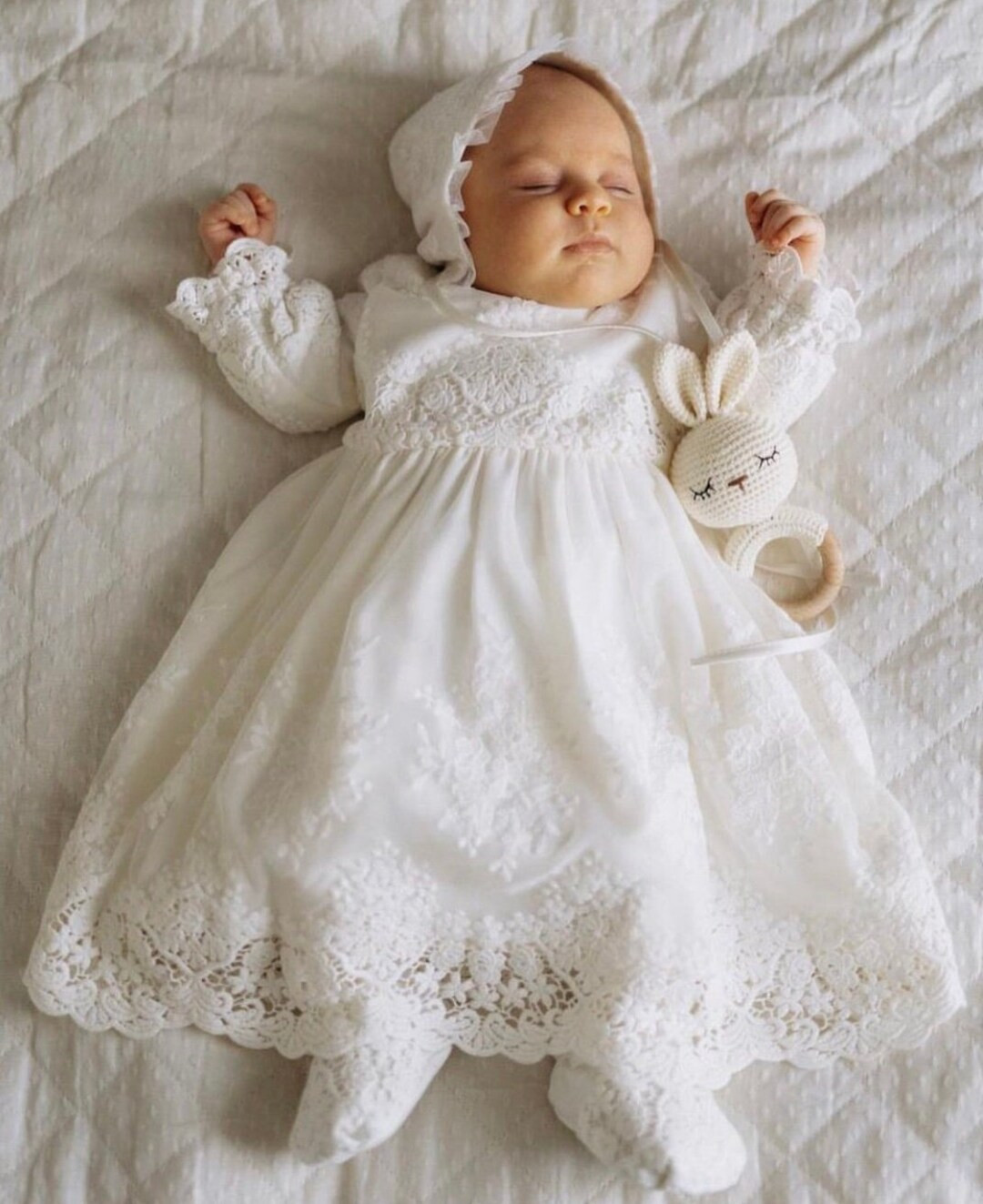 Baptism Girl Dress Ivory Baptism Dress Girl Christening - Etsy | Etsy (US)