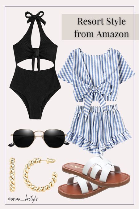amazon resort style / amazon favorites/ amazon outfit / amazon vacation essentials / amazon summer outfit / amazon finds / amazon fashion / amazon matching set / amazon sandals 

#LTKstyletip #LTKswim #LTKunder100