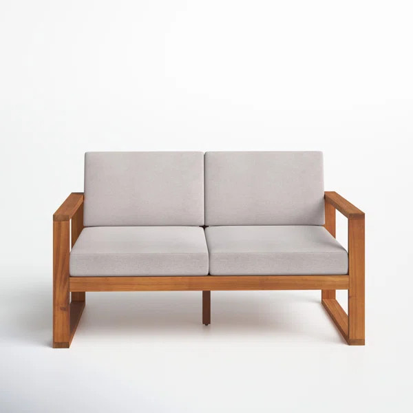 Swan 50.31'' Acacia Outdoor Loveseat | Wayfair North America