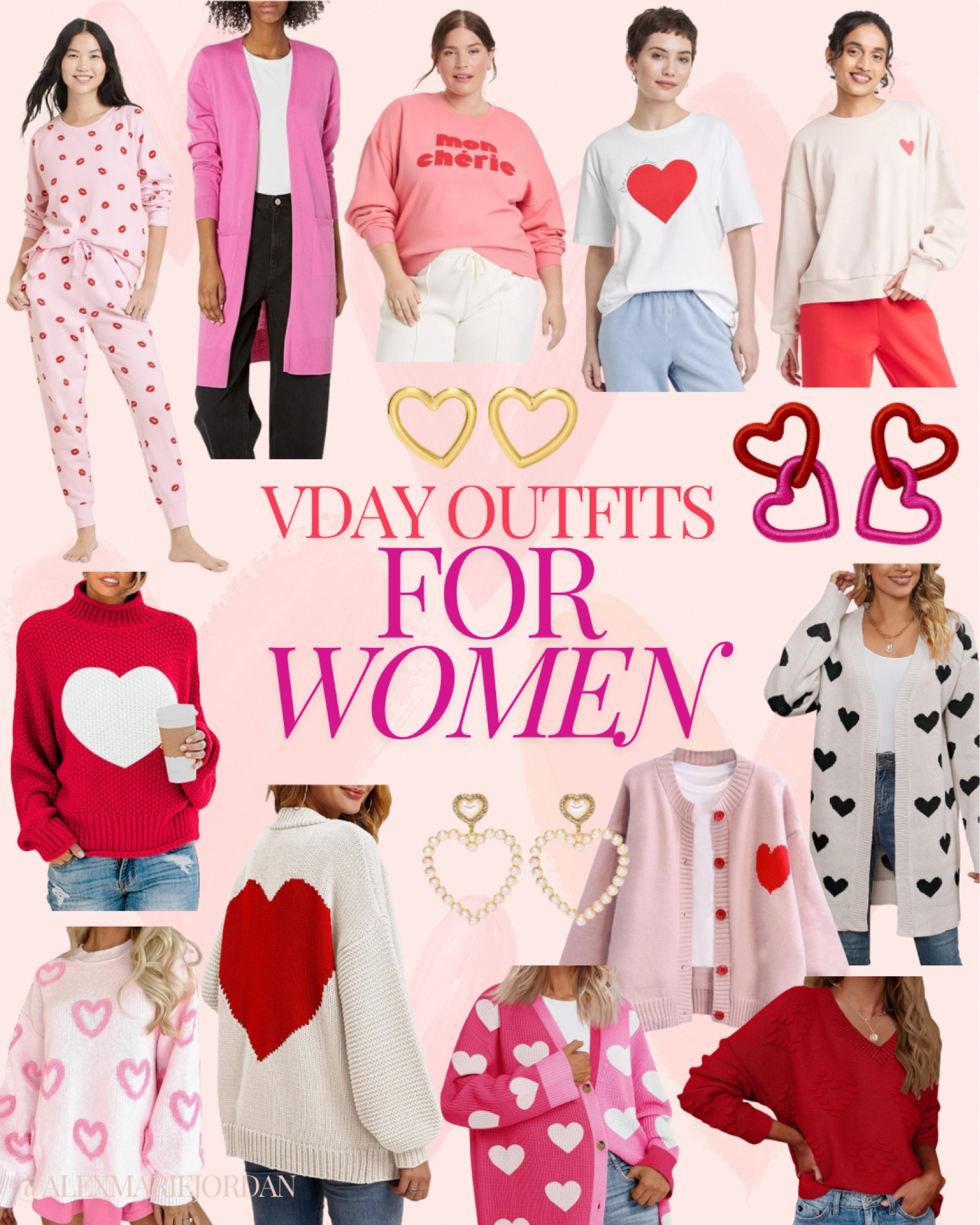 Valentine’s Day sweaters, cardigans, tops and accessories for women. Pink red and hearts perfect for Valentine’s Day or Galentine’s Day ❤️❤️❤️ 

#LTKStyleTip #LTKFindsUnder50 #LTKSeasonal
