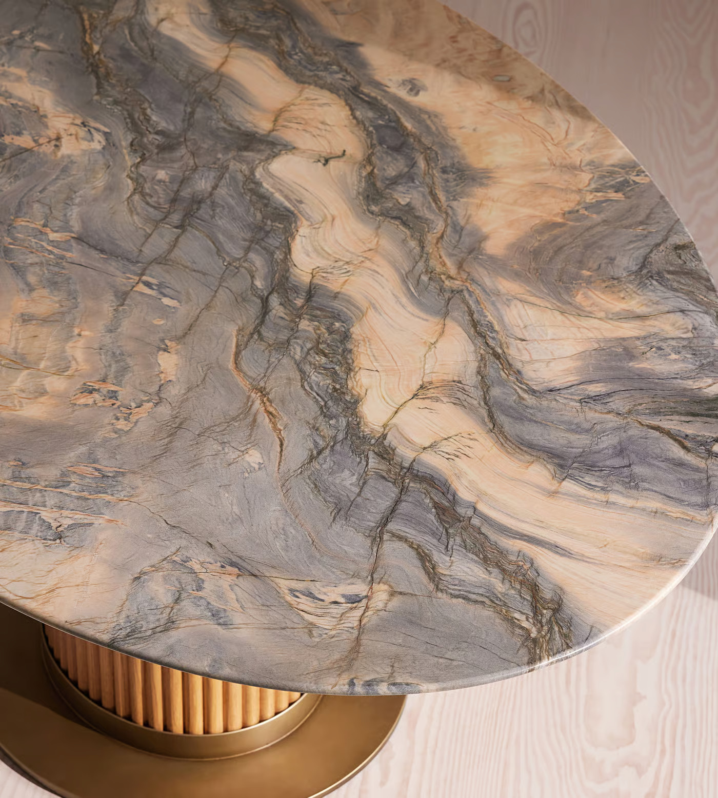 Murcell Oval Dining Table, Blue Quartzite - Soho Home | Soho Home Ltd