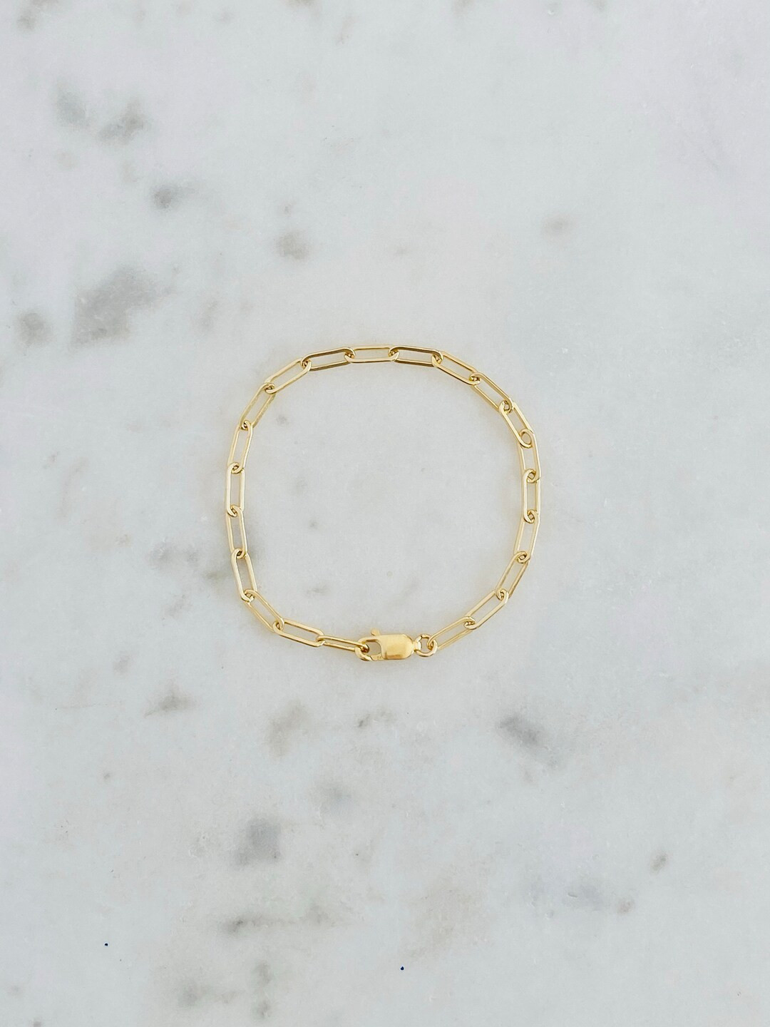 Paperclip Chain Bracelet 14k Gold Filled Bracelet - Etsy | Etsy (US)