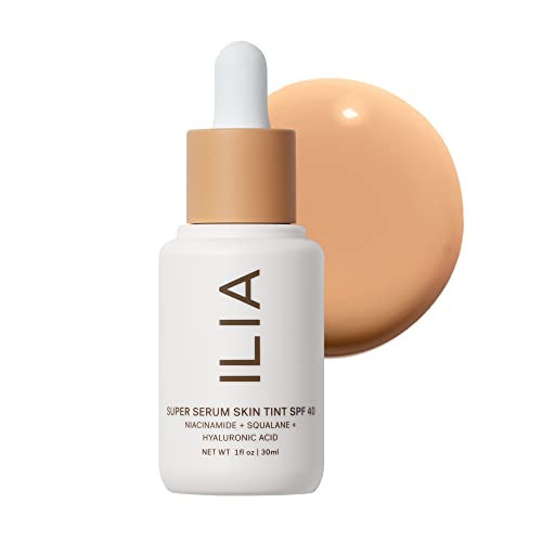 ILIA - Super Serum Skin Tint SPF 40 | Non-Comedogenic, Vegan, Lightweight to Help Against Blue Light, + Pollution while Hydrating, Smoothing, + Refining (Paloma ST9, 1 fl oz | 30 ml) | Amazon (US)