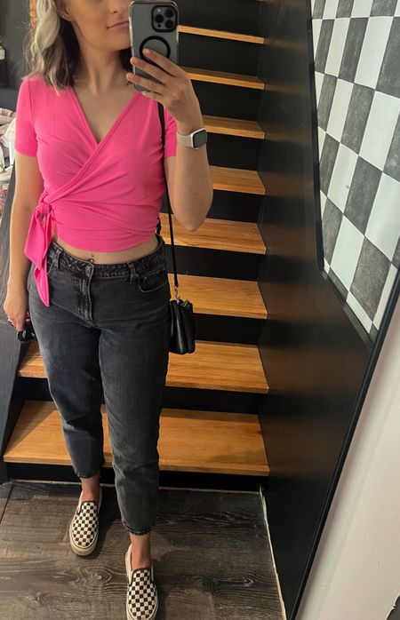 Pink wrap crop-top is so flattering and comfortable! It’s a fun summer top. I love to pair it with my fave black denim high waisted jeans.

alternative, alt fashion, soft grunge, soft punk 

#LTKFindsUnder50 #LTKStyleTip