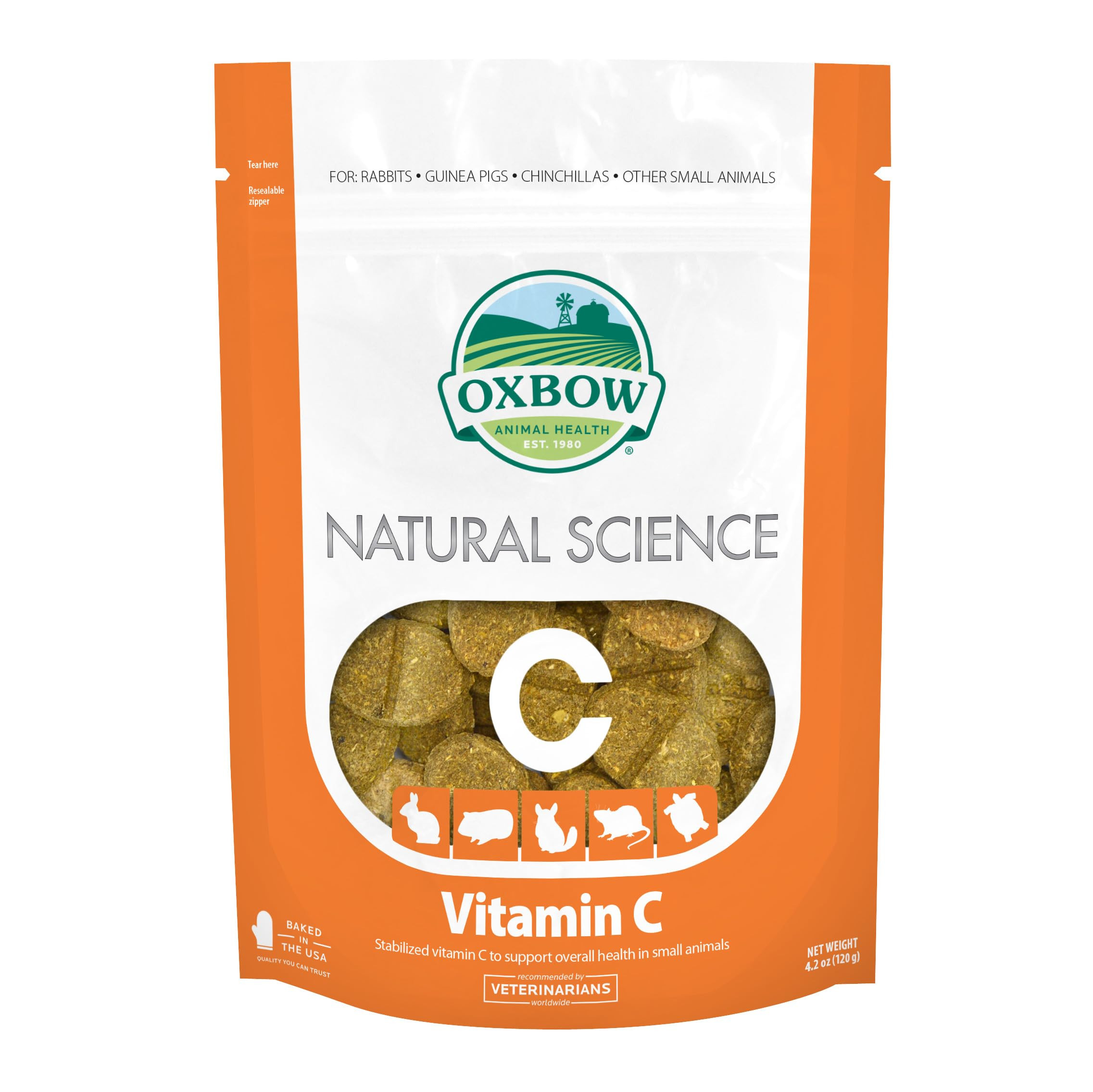 Oxbow Natural Science Vitamin C Supplement, Vitamin C & High-Fiber Timothy Hay, Guinea Pig Items,... | Amazon (US)